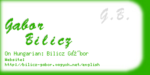 gabor bilicz business card